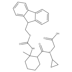 2-{N-cyclopropyl-1-[2-({[(9H-fluoren-9-yl)methoxy]carbonyl}amino)-2-methylcyclohexyl]formamido}acetic acid Structure