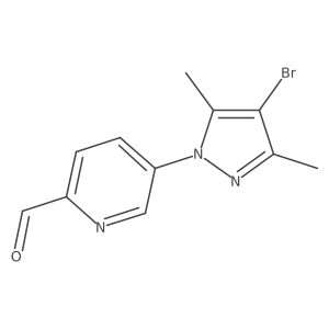 5-(4-bromo-3,5-dimethyl-1H-pyrazol-1-yl)pyridine-2-carbaldehyde Structure
