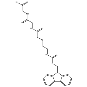 2-(2-{2-[2-({[(9H-fluoren-9-yl)methoxy]carbonyl}amino)ethoxy]acetamido}acetamido)acetic acid结构式