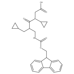 2-[N-cyclopropyl-2-(cyclopropylmethyl)-3-({[(9H-fluoren-9-yl)methoxy]carbonyl}amino)propanamido]acetic acid Structure