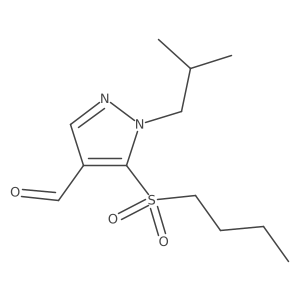 5-(butane-1-sulfonyl)-1-(2-methylpropyl)-1H-pyrazole-4-carbaldehyde Structure
