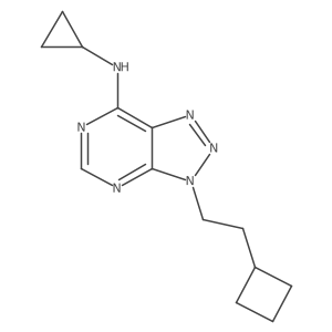 3-(2-cyclobutylethyl)-N-cyclopropyl-3H-[1,2,3]triazolo[4,5-d]pyrimidin-7-amine结构式