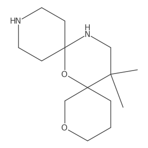 16,16-Dimethyl-2,7-dioxa-11,14-diazadispiro[5.1.5^{8}.3^{6}]hexadecane结构式