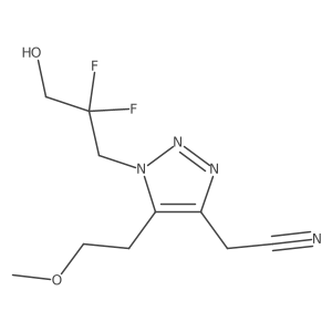 2-[1-(2,2-difluoro-3-hydroxypropyl)-5-(2-methoxyethyl)-1H-1,2,3-triazol-4-yl]acetonitrile Structure