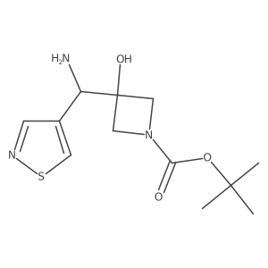 Tert-butyl 3-[amino(1,2-thiazol-4-yl)methyl]-3-hydroxyazetidine-1-carboxylate Structure