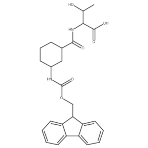 (2S,3R)-2-{[(1RS,3RS)-3-({[(9H-fluoren-9-yl)methoxy]carbonyl}amino)cyclohexyl]formamido}-3-hydroxybutanoic acid Structure