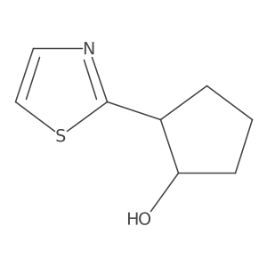 rac-(1R,2R)-2-(1,3-thiazol-2-yl)cyclopentan-1-ol Structure