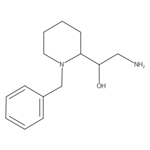 (1R)-2-amino-1-(1-benzylpiperidin-2-yl)ethan-1-ol结构式