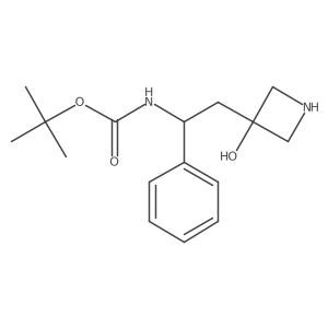 tert-butyl N-[2-(3-hydroxyazetidin-3-yl)-1-phenylethyl]carbamate Structure