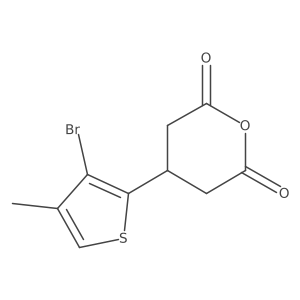 4-(3-Bromo-4-methylthiophen-2-yl)oxane-2,6-dione结构式