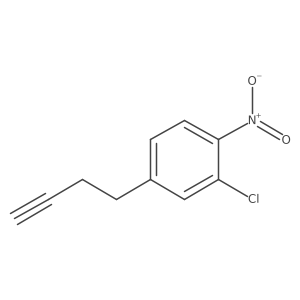 4-(But-3-yn-1-yl)-2-chloro-1-nitrobenzene结构式