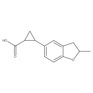2-(2-Methyl-2,3-dihydro-1-benzofuran-5-yl)cyclopropane-1-carboxylic acid Structure