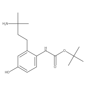 tert-butyl N-[2-(3-amino-3-methylbutyl)-4-hydroxyphenyl]carbamate Structure