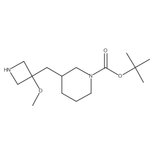 Tert-butyl 3-[(3-methoxyazetidin-3-yl)methyl]piperidine-1-carboxylate Structure