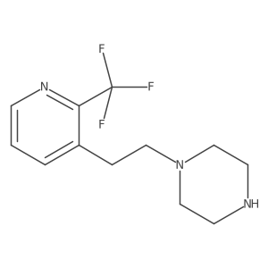 1-{2-[2-(Trifluoromethyl)pyridin-3-yl]ethyl}piperazine Structure
