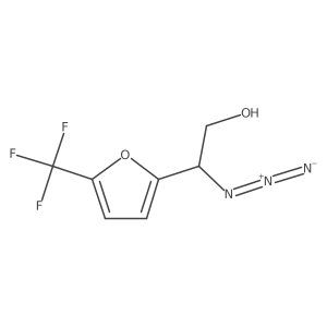 2-Azido-2-[5-(trifluoromethyl)furan-2-yl]ethan-1-ol结构式
