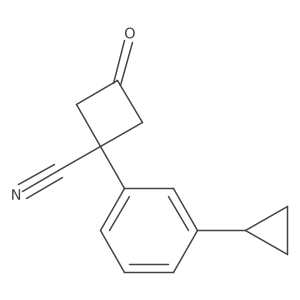 1-(3-Cyclopropylphenyl)-3-oxocyclobutane-1-carbonitrile Structure