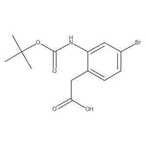 2-(4-Bromo-2-{[(tert-butoxy)carbonyl]amino}phenyl)acetic acid Structure