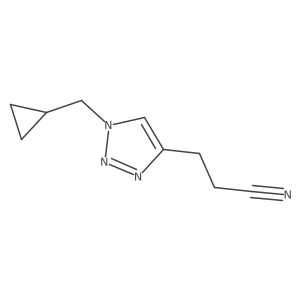 3-[1-(cyclopropylmethyl)-1H-1,2,3-triazol-4-yl]propanenitrile结构式