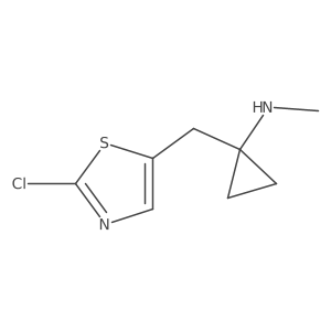 1-[(2-chloro-1,3-thiazol-5-yl)methyl]-N-methylcyclopropan-1-amine Structure
