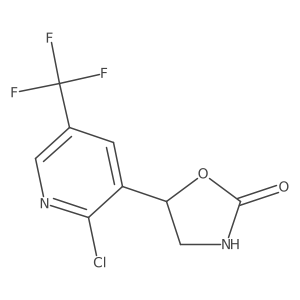 5-[2-Chloro-5-(trifluoromethyl)pyridin-3-yl]-1,3-oxazolidin-2-one Structure