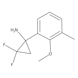 2,2-Difluoro-1-(2-methoxy-3-methylphenyl)cyclopropan-1-amine Structure