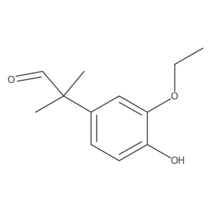 2-(3-Ethoxy-4-hydroxyphenyl)-2-methylpropanal结构式