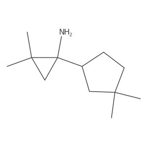 1-(3,3-Dimethylcyclopentyl)-2,2-dimethylcyclopropan-1-amine结构式
