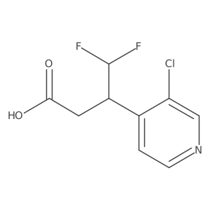 3-(3-Chloropyridin-4-yl)-4,4-difluorobutanoic acid结构式