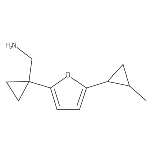 {1-[5-(2-Methylcyclopropyl)furan-2-yl]cyclopropyl}methanamine结构式