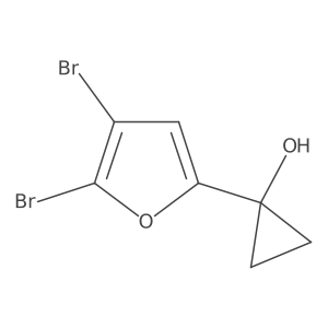 1-(4,5-Dibromofuran-2-yl)cyclopropan-1-ol结构式