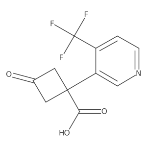 3-Oxo-1-[4-(trifluoromethyl)pyridin-3-yl]cyclobutane-1-carboxylic acid Structure
