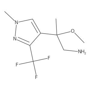 2-methoxy-2-[1-methyl-3-(trifluoromethyl)-1H-pyrazol-4-yl]propan-1-amine Structure