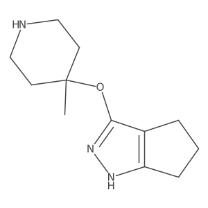 4-{1H,4H,5H,6H-cyclopenta[c]pyrazol-3-yloxy}-4-methylpiperidine Structure