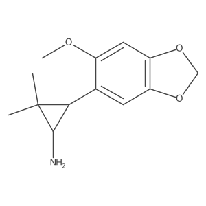 3-(6-Methoxy-1,3-dioxaindan-5-yl)-2,2-dimethylcyclopropan-1-amine Structure
