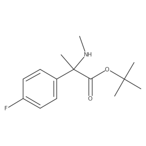 Tert-butyl 2-(4-fluorophenyl)-2-(methylamino)propanoate结构式