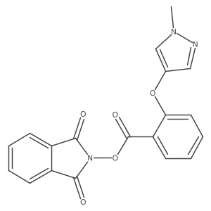 1,3-dioxo-2,3-dihydro-1H-isoindol-2-yl 2-[(1-methyl-1H-pyrazol-4-yl)oxy]benzoate Structure