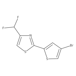 2-(4-Bromothiophen-2-yl)-4-(difluoromethyl)-1,3-thiazole结构式