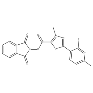 1,3-dioxo-2,3-dihydro-1H-isoindol-2-yl 2-(2-fluoro-4-methylphenyl)-4-methyl-1,3-thiazole-5-carboxylate结构式