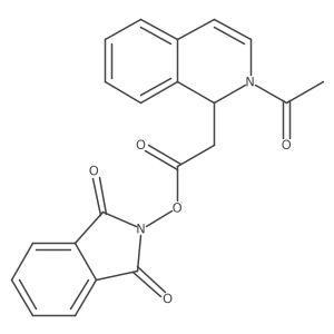1,3-dioxo-2,3-dihydro-1H-isoindol-2-yl 2-(2-acetyl-1,2-dihydroisoquinolin-1-yl)acetate结构式