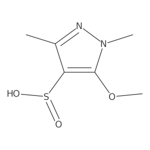 5-methoxy-1,3-dimethyl-1H-pyrazole-4-sulfinic acid Structure
