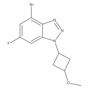 4-bromo-6-fluoro-1-(3-methoxycyclobutyl)-1H-1,2,3-benzotriazole Structure