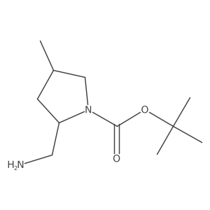 Tert-butyl (2R,4S)-2-(aminomethyl)-4-methylpyrrolidine-1-carboxylate Structure