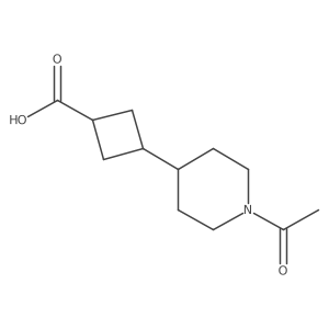 3-(1-Acetylpiperidin-4-yl)cyclobutane-1-carboxylic acid结构式