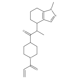 1-Acryloyl-N-methyl-N-(1-methyl-4,5,6,7-tetrahydro-1H-indazol-4-yl)piperidine-4-carboxamide结构式