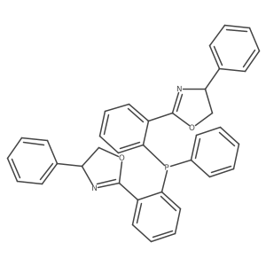 (4S,4'S)-2,2'-((Phenylphosphanediyl)bis(2,1-phenylene))bis(4-phenyl-4,5-dihydrooxazole) Structure