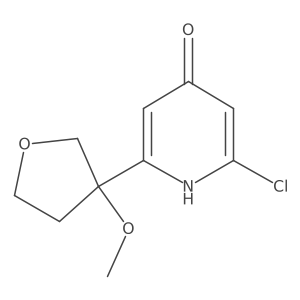 2-Chloro-6-(tetrahydro-3-methoxy-3-furanyl)-4-pyridinol Structure
