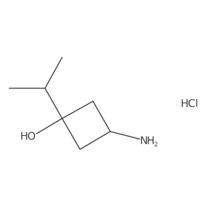 3-Amino-1-propan-2-ylcyclobutan-1-ol;hydrochloride结构式