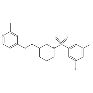 4-[[1-(3,5-Difluorophenyl)sulfonylpiperidin-3-yl]methoxy]-2-methylpyridine结构式