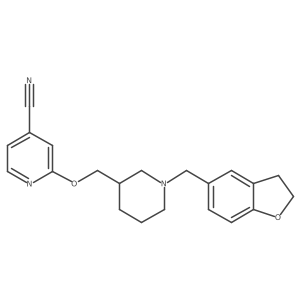 2-[[1-(2,3-Dihydro-1-benzofuran-5-ylmethyl)piperidin-3-yl]methoxy]pyridine-4-carbonitrile结构式